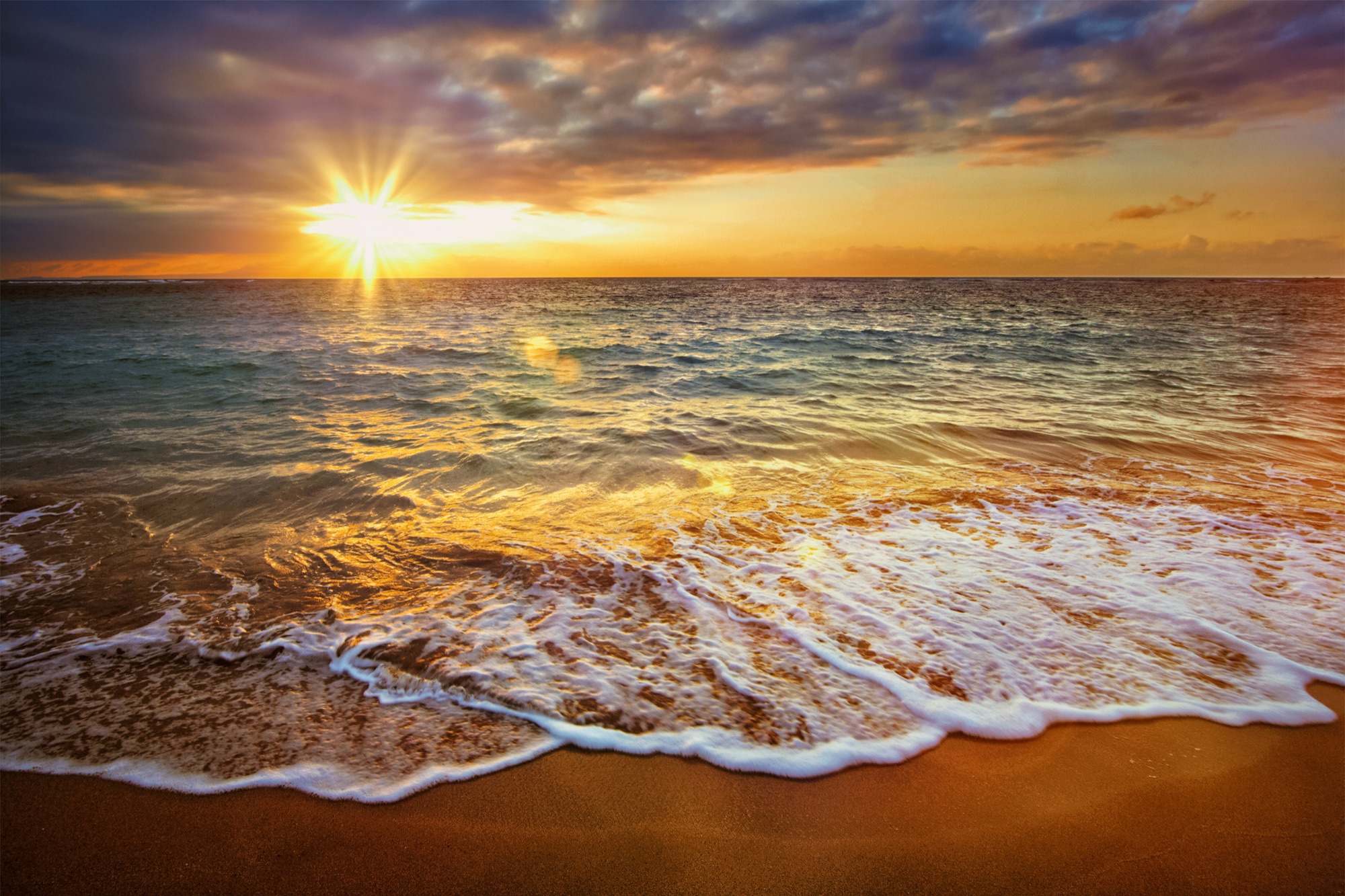 Sunrise over the ocean